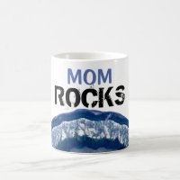 *~* MOM ROCKS Crystal Geode Lapidary Blue Agate