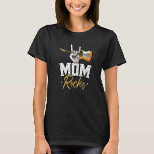 Mom Rocks Rock And Roll Electronic Rock Guitar T-Shirt