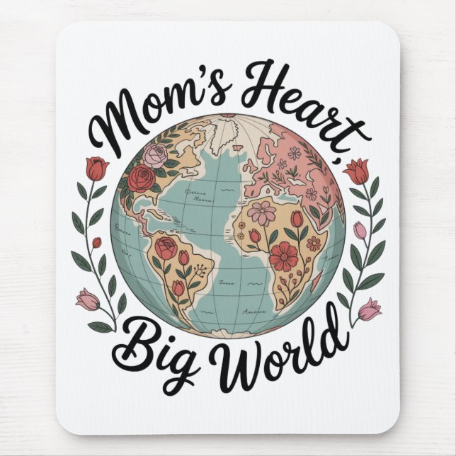 Mom’s Heart, Big World Mouse Mat (Front)