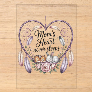 Mom’s Heart Never Sleeps Acrylic Invitations
