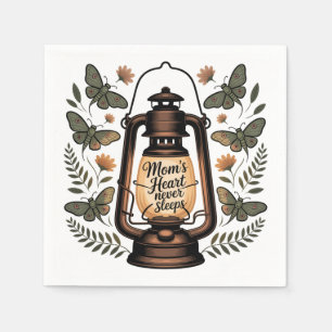 Mom’s Heart Never Sleeps Napkin