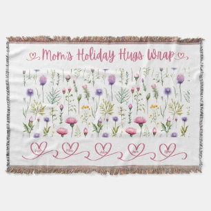 Mom’s Holiday Hugs Wrap – Seamless Wildflower Edit Throw Blanket