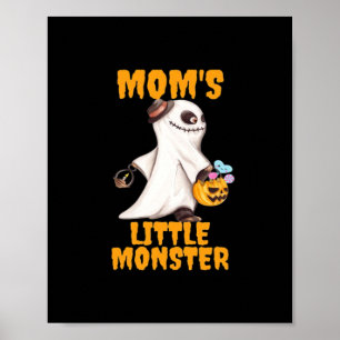 Mom’s Little Boo Monster Funny Graphic Poster