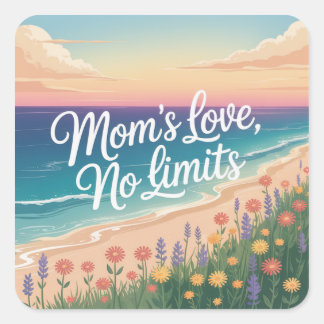 Mom’s Love, No Limits Square Sticker