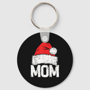 Mom Santa Christmas Family Matching Pajamas Mama X Key Ring