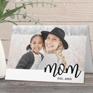 Mom Simple Script Photo Mother's Day Card