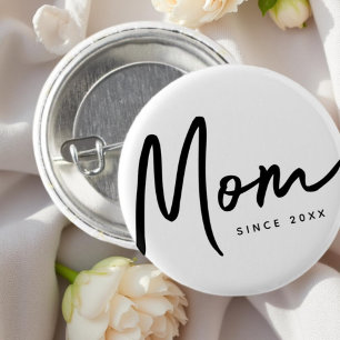 Mom Since 20XX Modern Simple Chic 3 Cm Round Badge