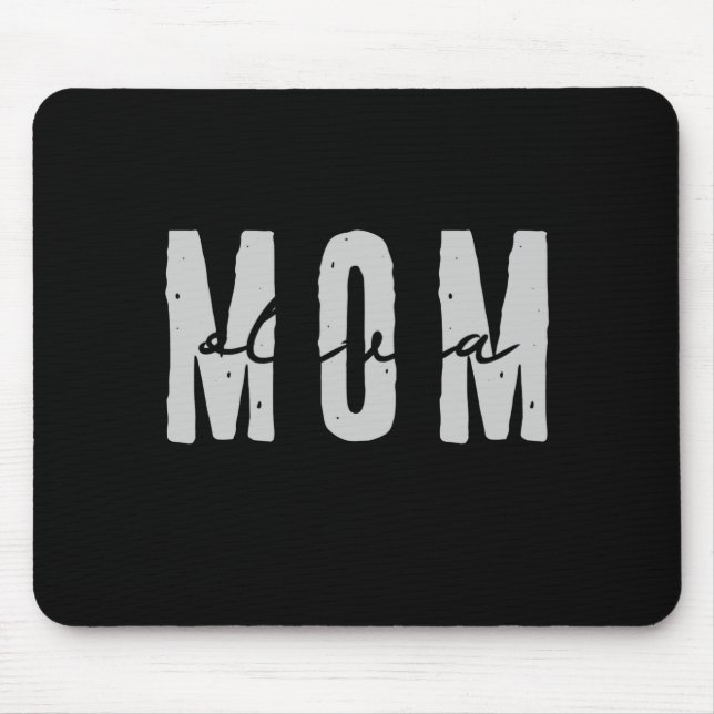 Mom Since 20xx Modern Simple Preppy  Mouse Mat (Front)