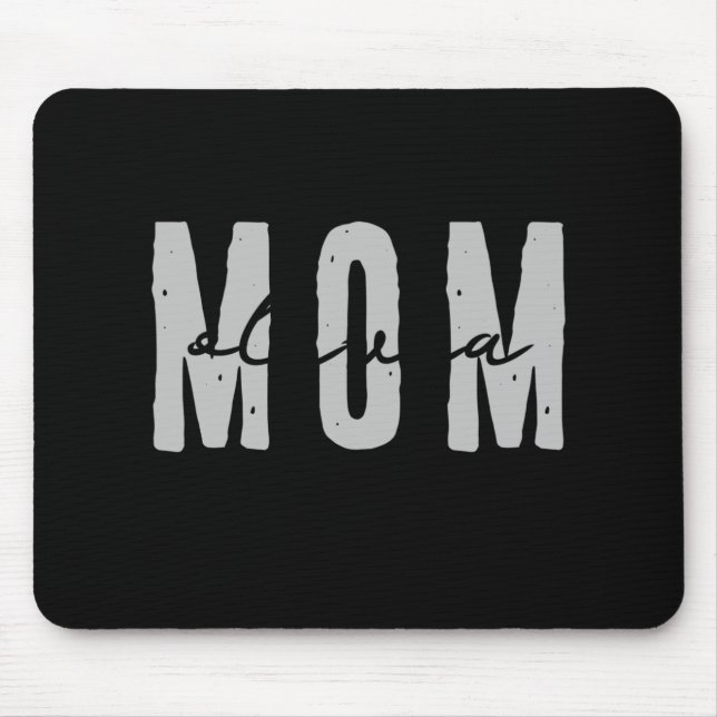 Mom Since 20xx Modern Simple Preppy T Shirt  Mouse Mat (Front)