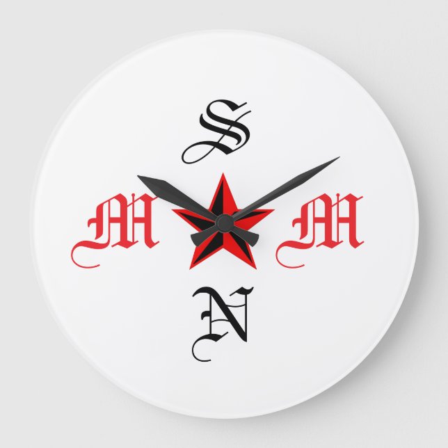 MOM & SON Large Wall Clock (Front)