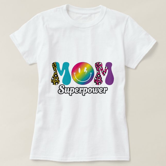 Mom Superpower Graphic Women’s Tri-Blend T-Shirt  (Design Front)