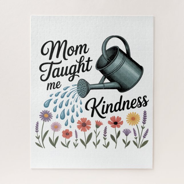 Mom Taught Me Kindness Jigsaw Puzzle (Vertical)