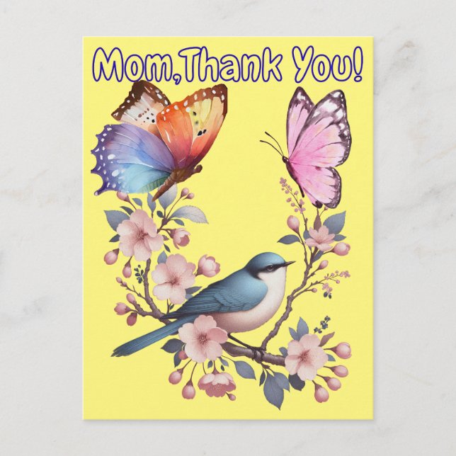 Mom, Thank You! Postcard (Front)