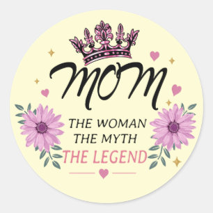 Mom The Legend Mother's Day Gift Classic Round Sticker