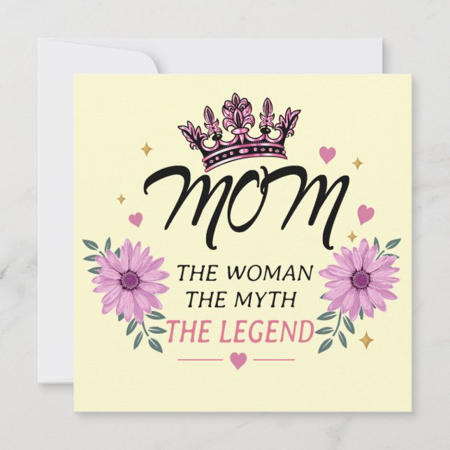 Mom The Legend Mother's Day Gift Holiday Card (Front)