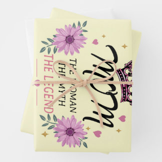 Mom The Legend Mother's Day Gift Wrapping Paper Sheet
