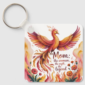 Mom: The Woman, The Myth, The Legend Key Ring