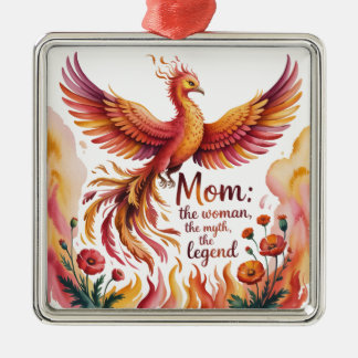 Mom: The Woman, The Myth, The Legend Metal Tree Decoration