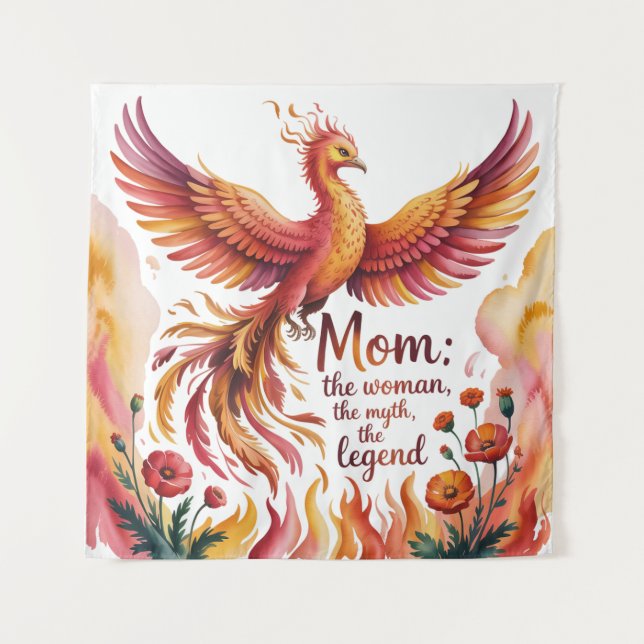 Mom: The Woman, The Myth, The Legend Tapestry (Front)