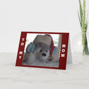 MOM-THIS HAPPY PUP SAYS SPECIAL CHRISTMAS WISHES HOLIDAY CARD