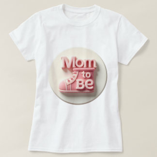Mom to Be Announcement - Cute Baby Boot Design T-Shirt