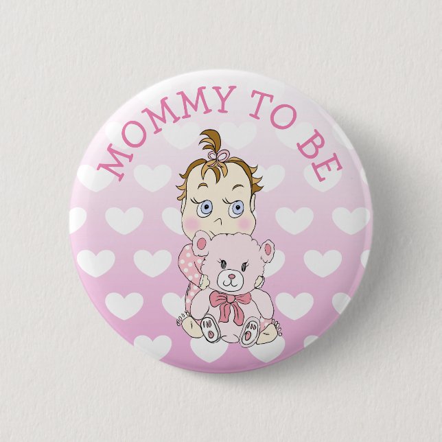Mom to Be Baby Shower Button (Front)