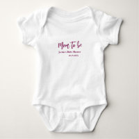 Mom to be baby shower name date pink simple minima