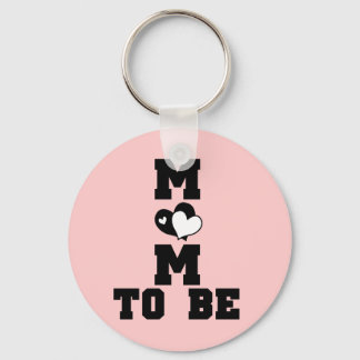 MOM to Be - Black Text Key Ring