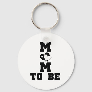 MOM to Be - Black Text Key Ring