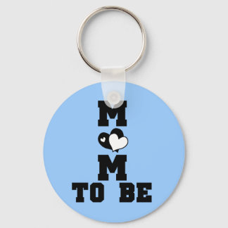 MOM to Be - Black Text Key Ring