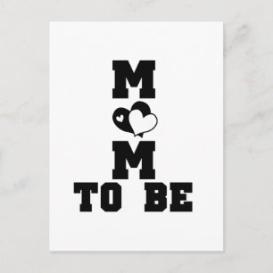 MOM to Be - Black Text Postcard