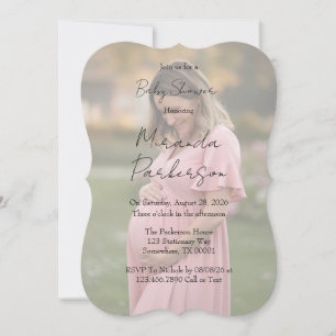 Mom-To-Be Gradient Photo Baby Shower Invitation