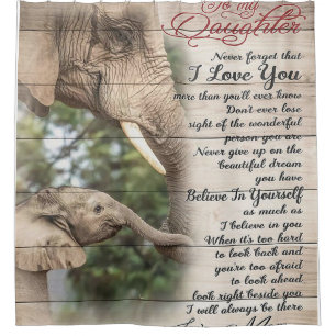 Mom To My Daughter Letter, Girl Birthday Gift Shower Curtain