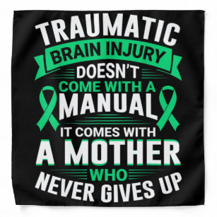 Mom Traumatic Brain Injury Awareness TBI Mother Wa Bandana