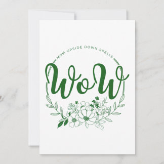 MOM upside down spells WOW! Holiday Card