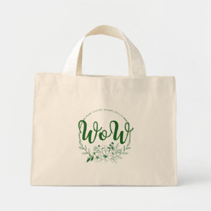 MOM upside down spells WOW! Mini Tote Bag