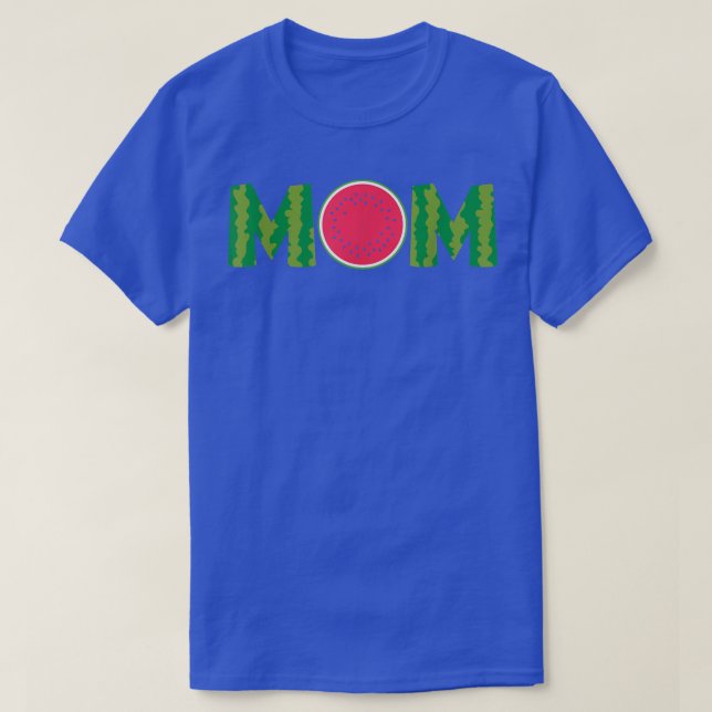 Mom Watermelon Funny Summer Fruit Great Mother's D T-Shirt (Design Front)