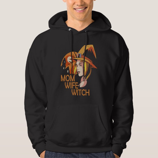 Mom Wife Witch Hoodie (Front)