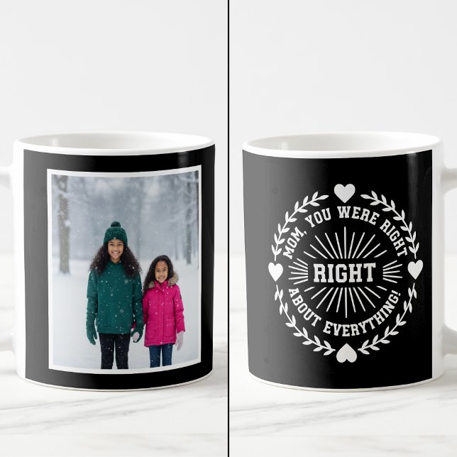 Mom You Were Right Funny 1 Photo Keepsake black  Coffee Mug (Creator Uploaded)
