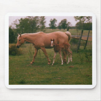 Moma horse and baby horse mouse mat
