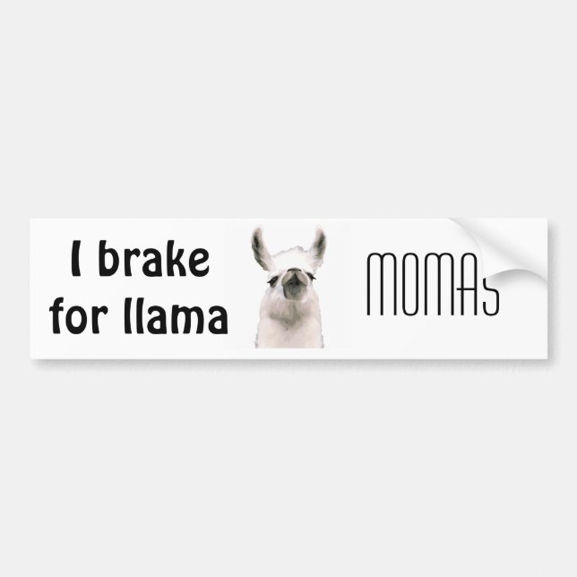 Moma Llama Bumper Sticker (Front)