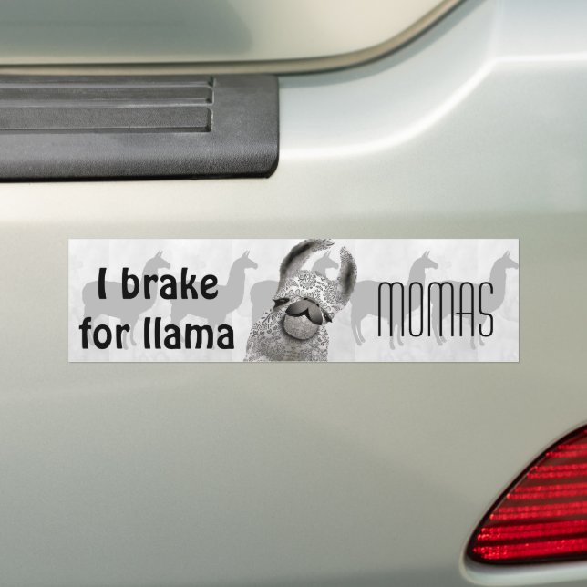 Moma Llama Menhdi Pattern Bumper Sticker (On Car)