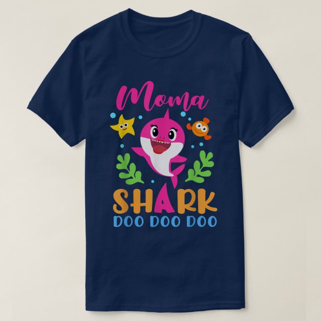 Moma SharkMoma Shark Lover Family Mothers Day  T-Shirt (Design Front)