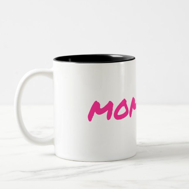 Momager For Boss Lady Mom Momprenuer Two-Tone Coffee Mug (Left)