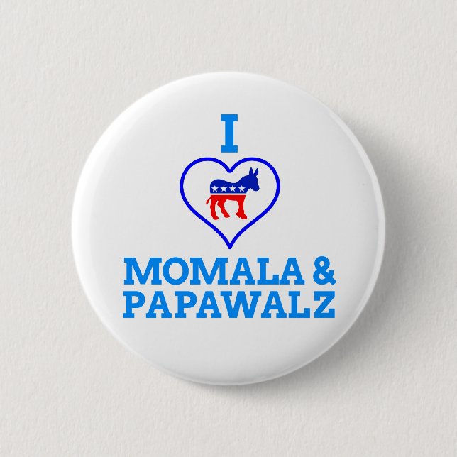 Momala & papaWalz 6 Cm Round Badge (Front)