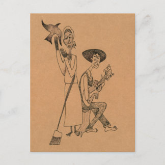 Moma's Black Crow Blues Postcard