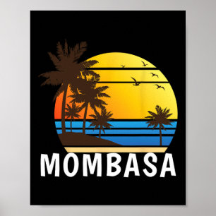Mombasa Beach Sunset Men Women Kids  Poster