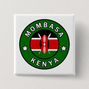 Mombasa Kenya 15 Cm Square Badge