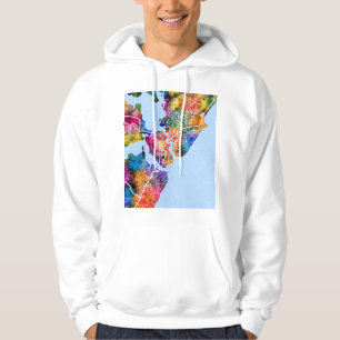 Mombasa Kenya City Map Hoodie