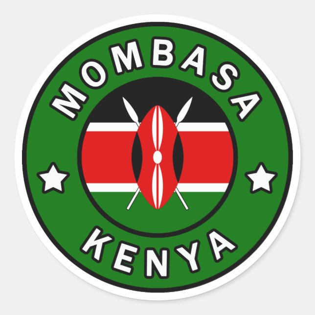 Mombasa Kenya Classic Round Sticker (Front)